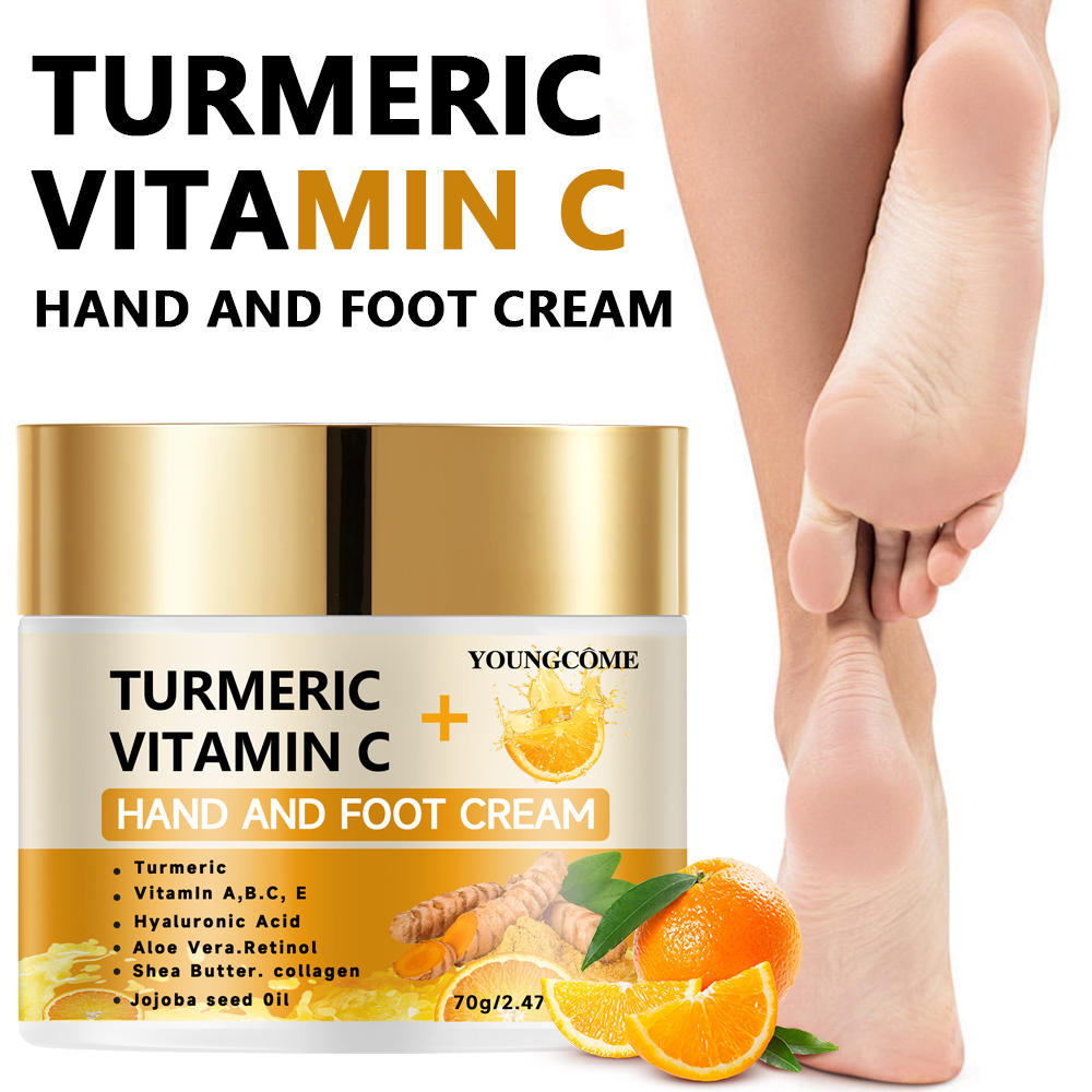 Skincare Glad2Glow - Kurkuma-Hand- und Fußcreme, Retinol, feuchtigkeitsspendend, straffend,